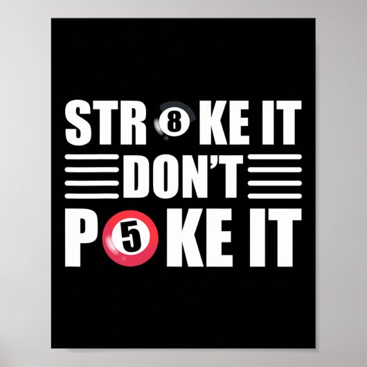 Grappige biljart pool speler poster (Voorkant)