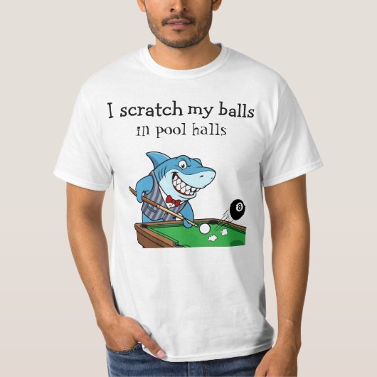Grappige Biljart Poolhal Rebel T-shirt (Voorkant)