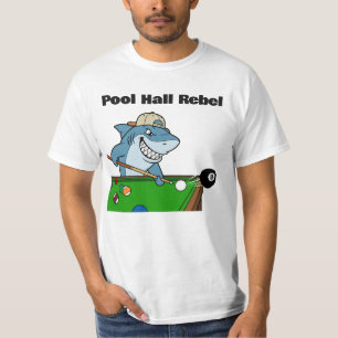Grappige Biljart Poolhal Rebel T-shirt