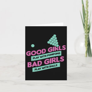 Grappige biljart poolspeler cadeau voor vrouwen en kaart