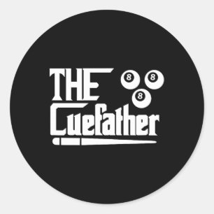 Grappige biljart spel van zwembad ronde sticker