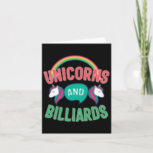 Grappige biljart T Shirt eenhoorns en zwembad R Gi Kaart