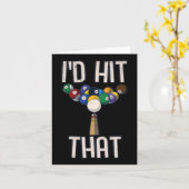 Grappige biljart T-shirt Grappig Ik zou die poolsp Kaart (Gele Bloem)