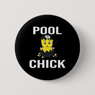 Grappige Biljart Vrouwen Schattigee Gift voor Meis Ronde Button 5,7 Cm