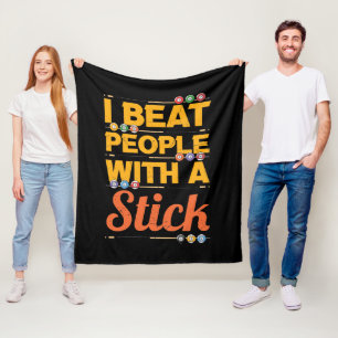Grappige biljart woordkunst stok fleece deken