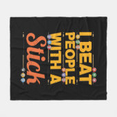 Grappige biljart woordkunst stok fleece deken (Voorkant (Horizontaal))
