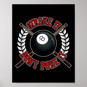 Grappige biljart zwembad hal snooker grap beroerte poster