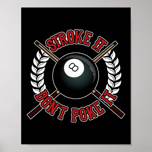 Grappige biljart zwembad hal snooker grap beroerte poster (Voorkant)