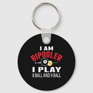 Grappige biljart zwembad t Shirt ik speel 8 ll en  Sleutelhanger