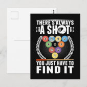 Grappige Biljartgrap Cue Snooker Pool Speler Briefkaart (Voorkant / Achterkant)
