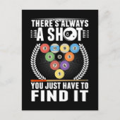 Grappige Biljartgrap Keu Snooker Poolspeler Briefkaart (Voorkant)