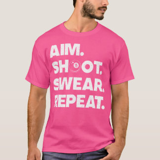 Grappige biljartkunst voor biljartspeler poolliefh t-shirt
