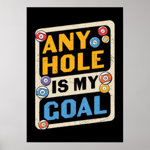 grappige biljartsporten poster