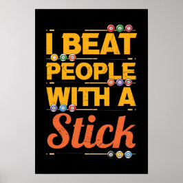 grappige biljartsporten poster