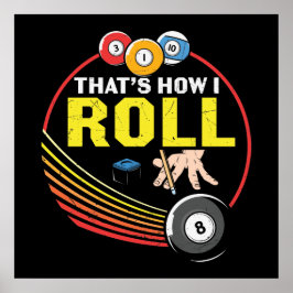 grappige biljartsporten poster