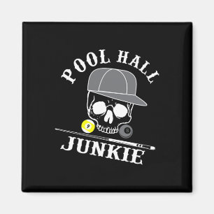 Grappige biljartzaal Junkie voor poolspelers Magneet