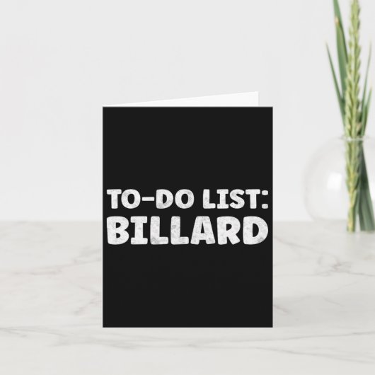 Grappige Billard Lover Quotes Indoor Pool &Camp; B Kaart (Voorkant)