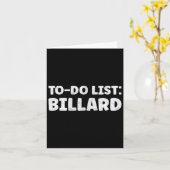 Grappige Billard Lover Quotes Indoor Pool &Camp; B Kaart (Gele Bloem)