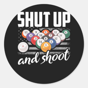 Grappige Billard speler Quote Billiard Sarcastic Ronde Sticker
