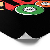 grappige Billiards houden van woordkunst Poster (Hoek)