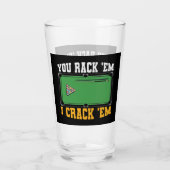 grappige Billiardzaal woordkunst Glas (Achterkant)