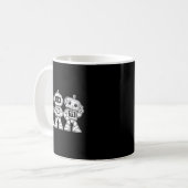 Grappige binaire robots 01 10 11 schattige coderin koffiemok (Voorkant links)