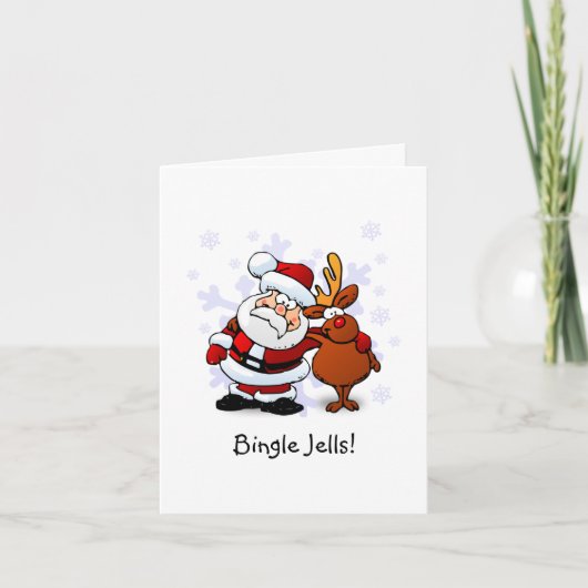 Grappige Bingle Jells Kerstkaart Feestdagen Kaart (Voorkant)