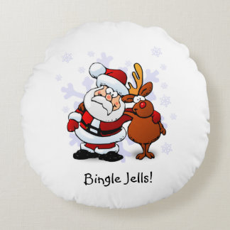 Grappige Bingle Jells Vakantie Rond Kussen