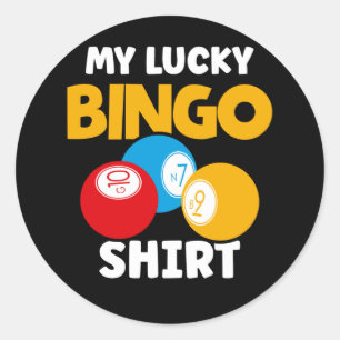 Grappige Bingo Gamer Lucky Bingo Ronde Sticker