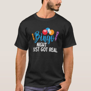 Grappige Bingo Speler Loterij Spel Lucky Gambling T-shirt