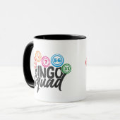 Grappige Bingo squad woordkunst  Mok (Voorkant links)