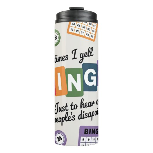Grappige Bingo Thermosbeker (Voorkant)