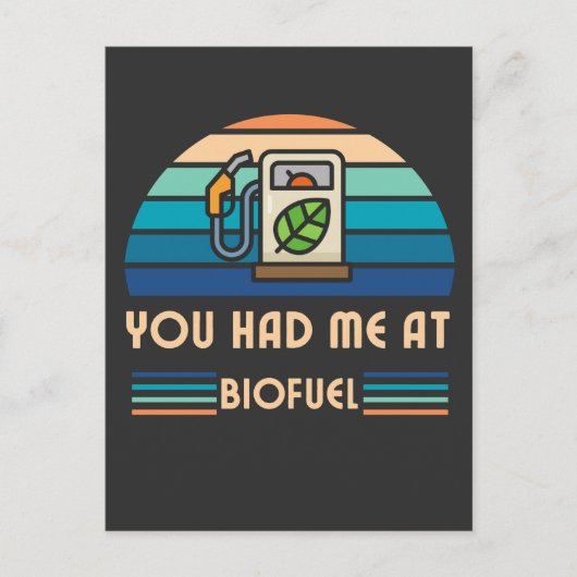 Grappige biobrandstof briefkaart (Voorkant)