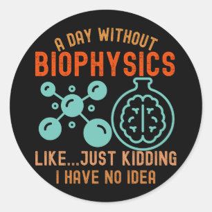 Grappige Biofysica, Ik Hou van Biofysica3 Ronde Sticker