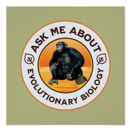 Grappige Biologie Leraren Evolutie Humor Cadeau Perfect Poster (Voorkant)