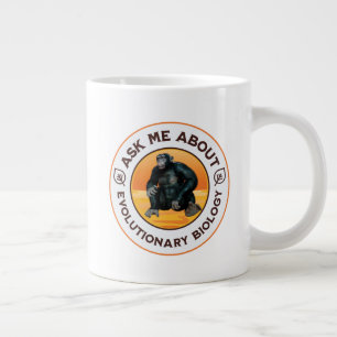 Grappige biologieleraar evolutie humor cadeau grote koffiekop