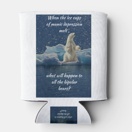 Grappige bipolaire Beren Blikjeskoeler (Achterkant)