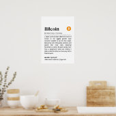 Grappige Bitcoin-definitie Poster (Keuken)