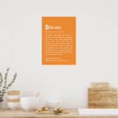 Grappige Bitcoin-definitie Poster (Keuken)