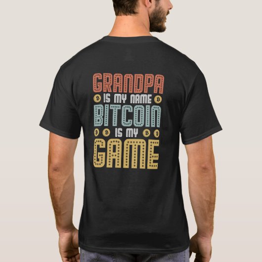 Grappige bitcoin is mijn spel t-shirt (Achterkant)