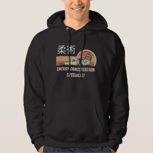 Grappige BJJ Luiaard: Specialist in Energiebespari Hoodie