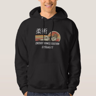 Grappige BJJ Luiaard: Specialist in Energiebespari Hoodie