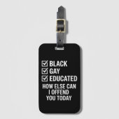 Grappige Black Gay Pride Steun LGBTQ Rechten Bagagelabel (Voorkant (verticaal))