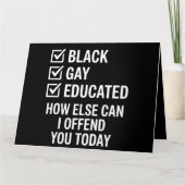 Grappige Black Gay Pride Steun LGBTQ Rechten Kaart (Voorkant)