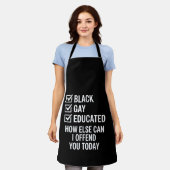 Grappige Black Gay Pride Steun LGBTQ Rechten Schort (Gedragen)