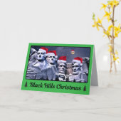 Grappige Black Hills Kerstmis Kaart (Gele Bloem)