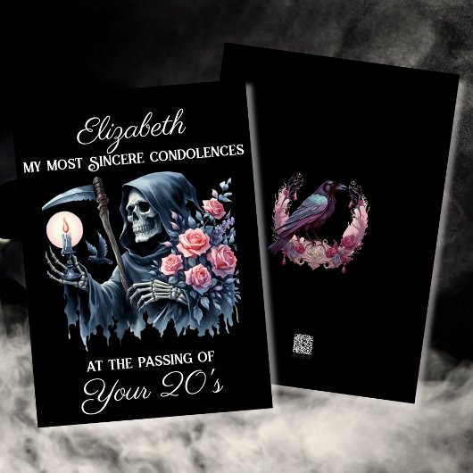 Grappige Black Reaper Dood aan mijn jeugd 30ste ve Kaart