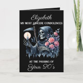 Grappige Black Reaper Dood aan mijn jeugd 30ste ve Kaart (Voorkant)