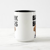 Grappige blaffende baas hond foto gepersonaliseerd mok (Midden)