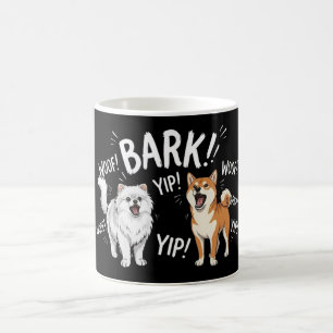 Grappige blaffende honden koffiemok